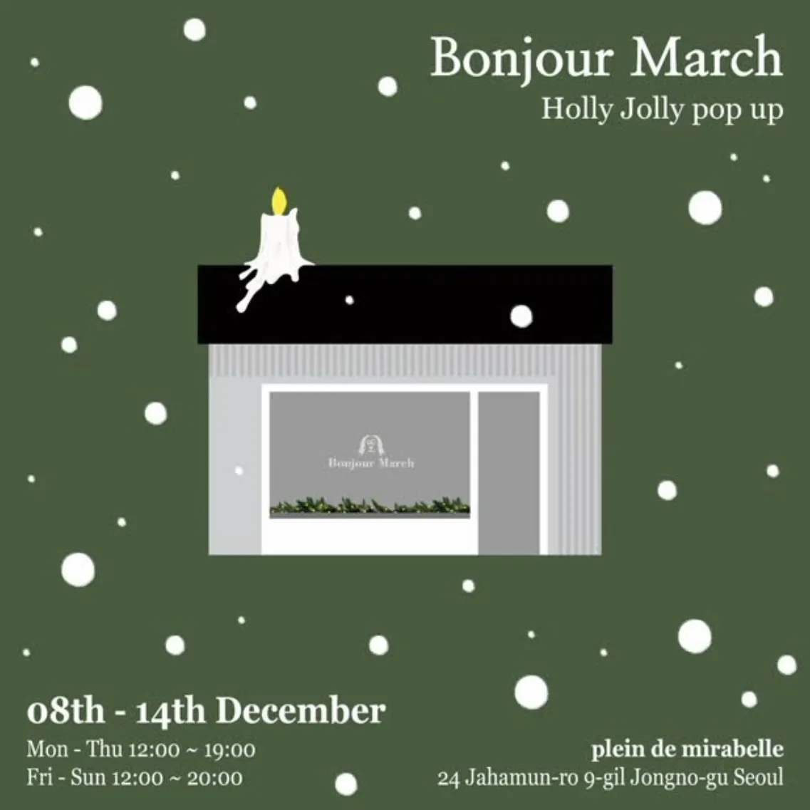 BONJOUR MARCH POP-UP STORE