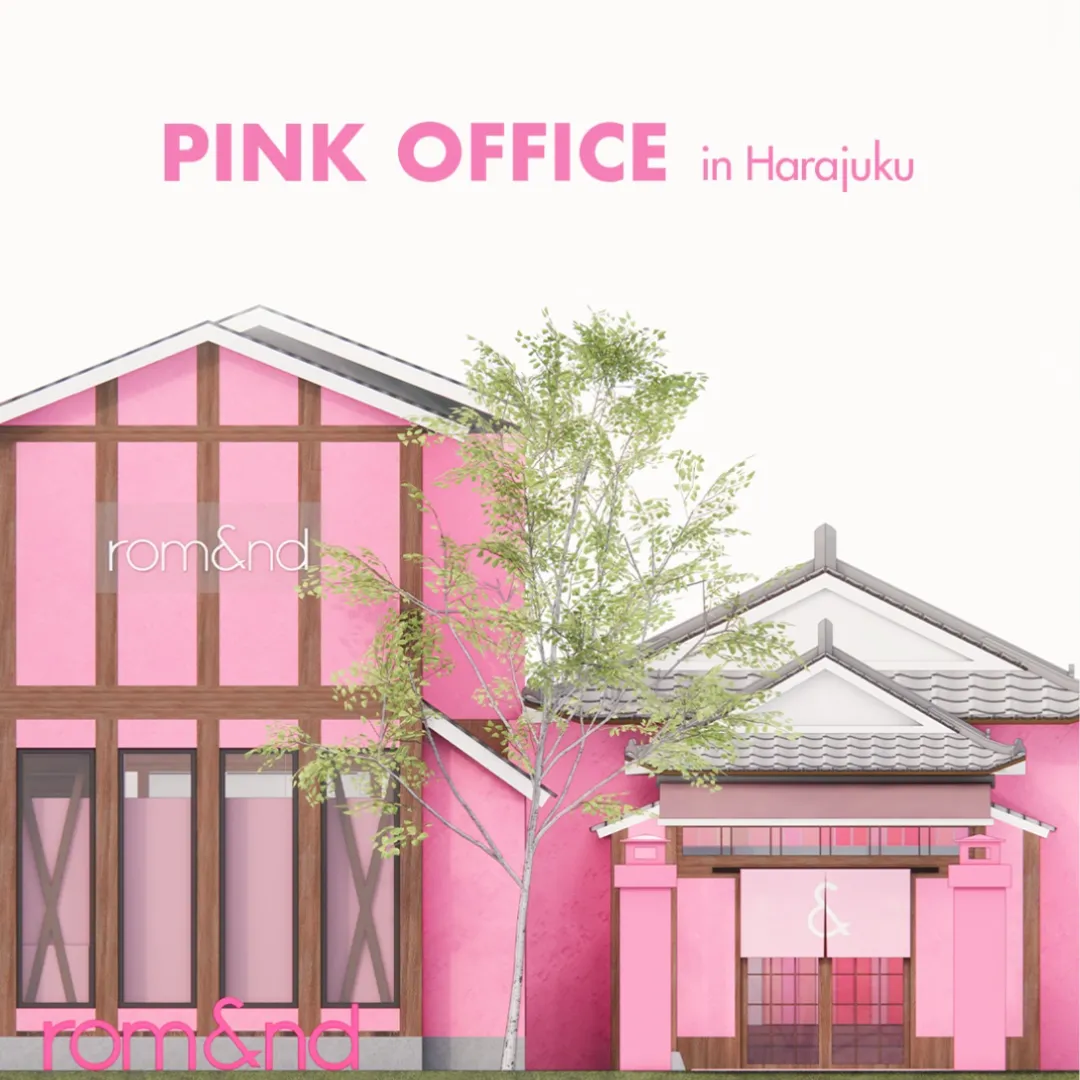 rom&nd 1st FLAGSHIP PINK OFFICE in JAPAN 