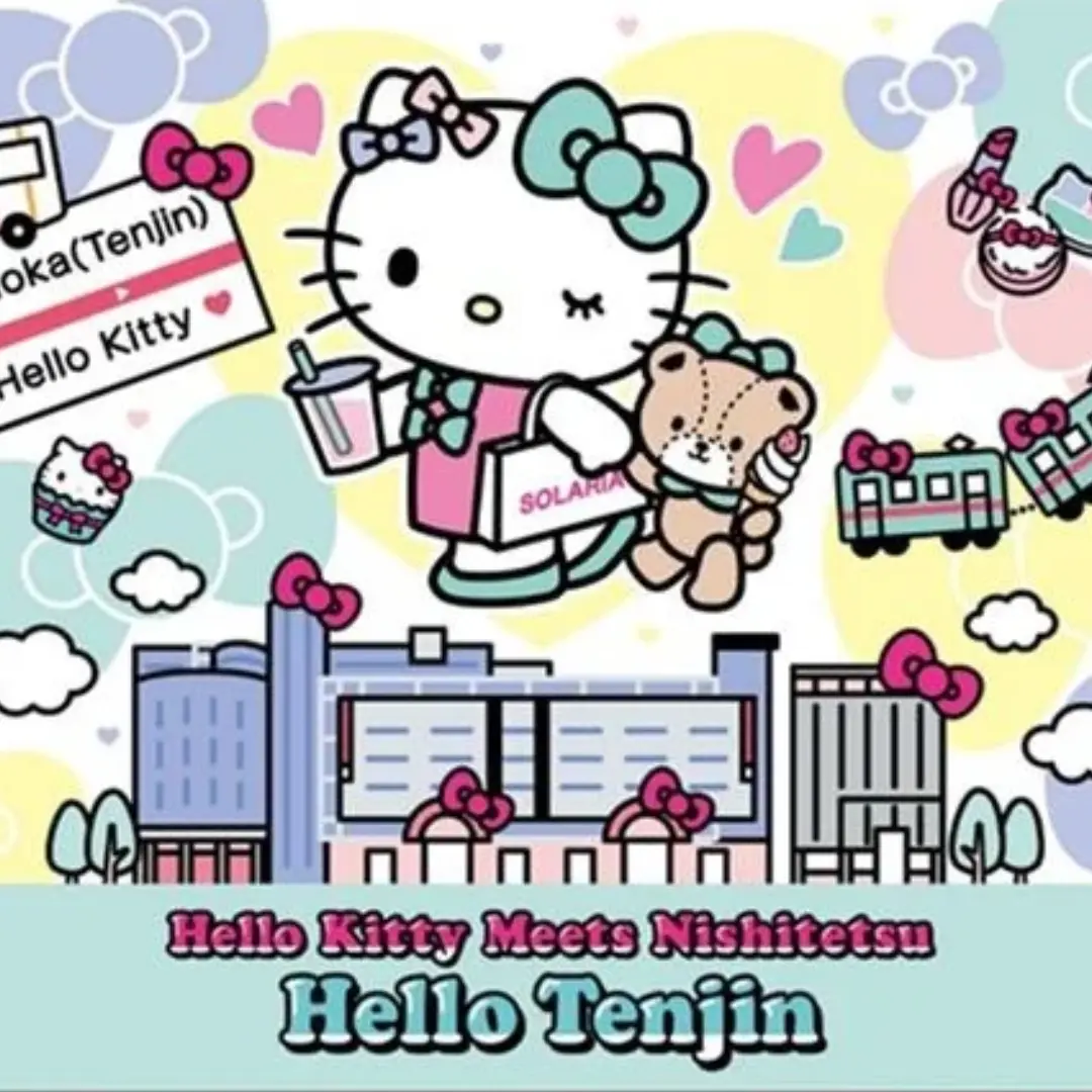 Hello Kitty Meets Nishitetsu Hello Tenjin